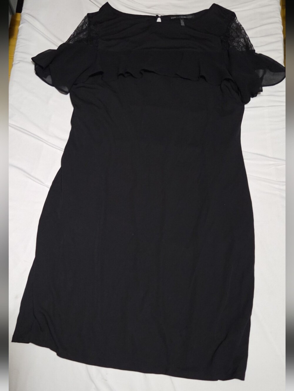 White house black market women's XL black lace midi dress #30
